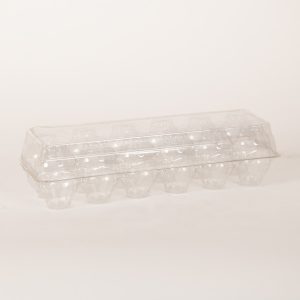 Jumbo Tri-fold Plastic Egg Carton