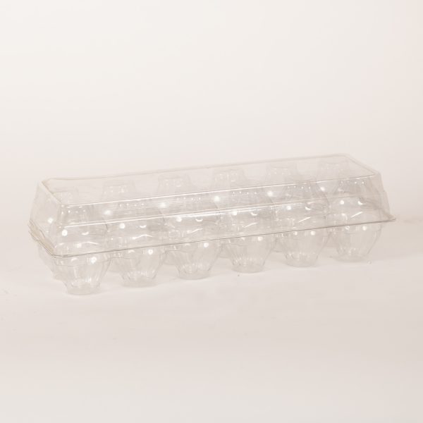 Jumbo Tri-fold Plastic Egg Carton