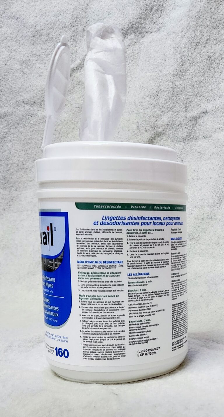 Prevail Disinfectant Wipes ..Pullets Plus